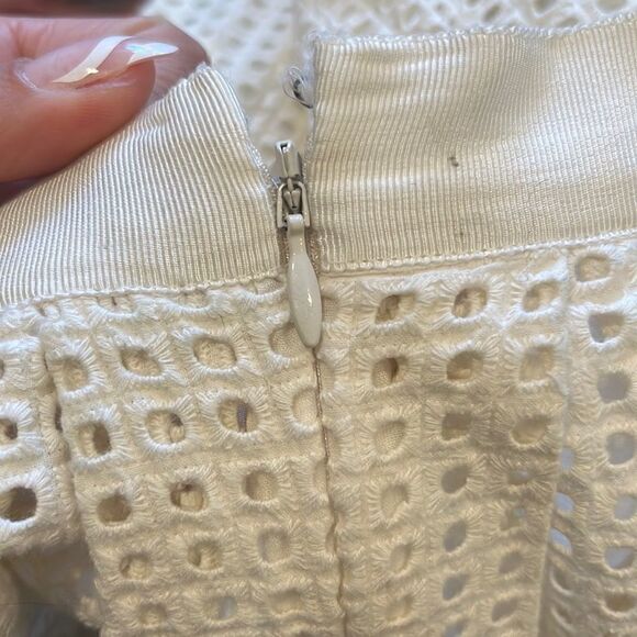Joie white eyelet cotton high waist skirt XS - Picture 5 of 7